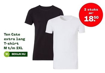 Aanbiedingen Ten cate extra lang t-shirt - Ten cate - Geldig van 04/09/2023 tot 24/09/2023 bij Welkoop