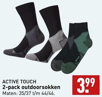 Aanbiedingen 2-pack outdoorsokken - ACTIVE TOUCH - Geldig van 11/09/2023 tot 17/09/2023 bij Aldi