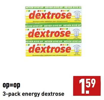 Aanbiedingen 3-pack energy dextrose - Huismerk - Aldi - Geldig van 11/09/2023 tot 17/09/2023 bij Aldi