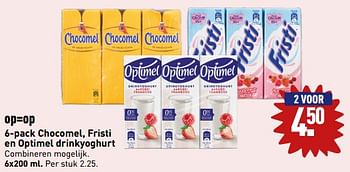 Aanbiedingen 6-pack chocomel, fristi en optimel drinkyoghurt - Huismerk - Aldi - Geldig van 11/09/2023 tot 17/09/2023 bij Aldi