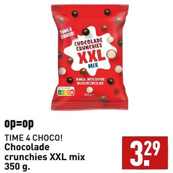 Aanbiedingen Chocolade crunchies xxl mix - Time 4 Choco - Geldig van 11/09/2023 tot 17/09/2023 bij Aldi