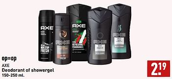 Aanbiedingen Deodorant of showergel - Axe - Geldig van 11/09/2023 tot 17/09/2023 bij Aldi
