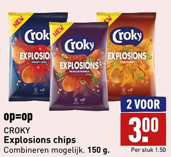 Aanbiedingen Explosions chips - Croky - Geldig van 11/09/2023 tot 17/09/2023 bij Aldi