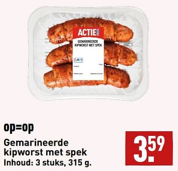 Aanbiedingen Gemarineerde kipworst met spek - Huismerk - Aldi - Geldig van 11/09/2023 tot 17/09/2023 bij Aldi