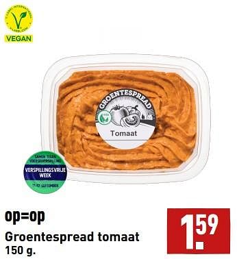 Aanbiedingen Groentespread tomaat - Huismerk - Aldi - Geldig van 11/09/2023 tot 17/09/2023 bij Aldi
