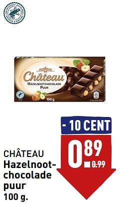 Aanbiedingen Hazelnootchocolade puur - CHATEAU - Geldig van 11/09/2023 tot 17/09/2023 bij Aldi