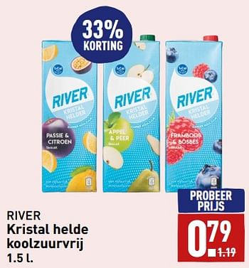 Aanbiedingen Kristal helde koolzuurvrij - River - Geldig van 11/09/2023 tot 17/09/2023 bij Aldi