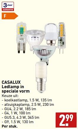 Aanbiedingen Ledlamp in speciale vorm - Casalux - Geldig van 11/09/2023 tot 17/09/2023 bij Aldi