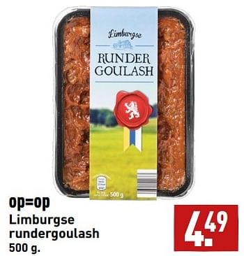 Aanbiedingen Limburgse rundergoulash - Huismerk - Aldi - Geldig van 11/09/2023 tot 17/09/2023 bij Aldi