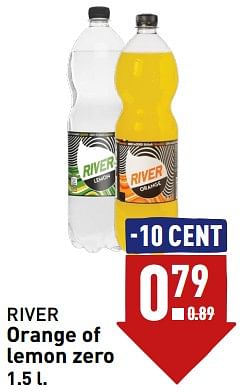 Aanbiedingen Orange of lemon zero - River - Geldig van 11/09/2023 tot 17/09/2023 bij Aldi