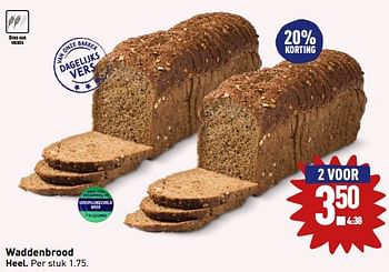 Aanbiedingen Waddenbrood - Huismerk - Aldi - Geldig van 11/09/2023 tot 17/09/2023 bij Aldi