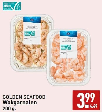 Aanbiedingen Wokgarnalen - Golden Seafood - Geldig van 11/09/2023 tot 17/09/2023 bij Aldi