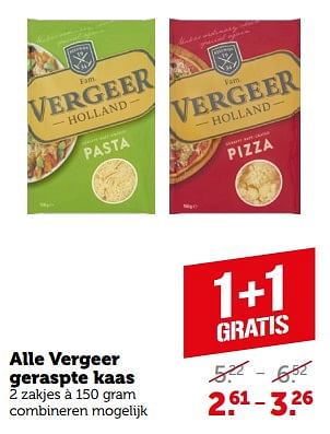 Aanbiedingen Alle vergeer geraspte kaas - Vergeer  - Geldig van 11/09/2023 tot 17/09/2023 bij Coop