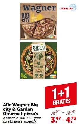 Aanbiedingen Alle wagner big city + garden gourmet pizza’s - Huismerk - Coop - Geldig van 11/09/2023 tot 17/09/2023 bij Coop