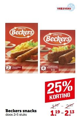 Aanbiedingen Beckers snacks - Beckers - Geldig van 11/09/2023 tot 17/09/2023 bij Coop
