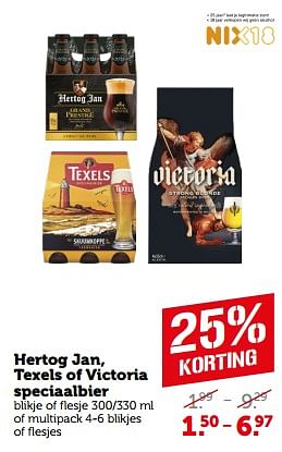 Aanbiedingen Hertog jan, texels of victoria speciaalbier - Huismerk - Coop - Geldig van 11/09/2023 tot 17/09/2023 bij Coop