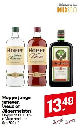 Aanbiedingen Hoppe jonge jenever, vieux of jägermeister - Huismerk - Coop - Geldig van 11/09/2023 tot 17/09/2023 bij Coop