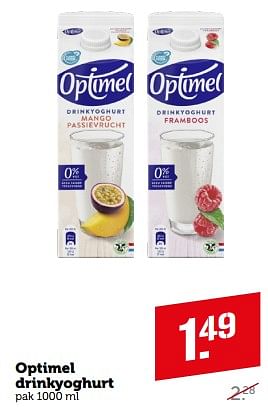 Aanbiedingen Optimel drinkyoghurt - Optimel - Geldig van 11/09/2023 tot 17/09/2023 bij Coop