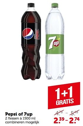 Aanbiedingen Pepsi of 7up - Huismerk - Coop - Geldig van 11/09/2023 tot 17/09/2023 bij Coop