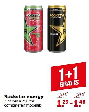 Aanbiedingen Rockstar energy - Rockstar - Geldig van 11/09/2023 tot 17/09/2023 bij Coop