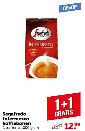 Aanbiedingen Segafredo intermezzo koffiebonen - Segafredo - Geldig van 11/09/2023 tot 17/09/2023 bij Coop
