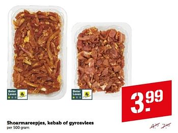 Aanbiedingen Shoarmareepjes, kebab of gyrosvlees - Huismerk - Coop - Geldig van 11/09/2023 tot 17/09/2023 bij Coop