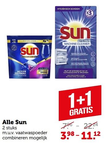 Aanbiedingen Alle sun - Sun - Geldig van 11/09/2023 tot 17/09/2023 bij Coop