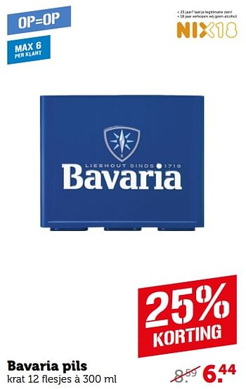 Aanbiedingen Bavaria pils - Bavaria - Geldig van 11/09/2023 tot 17/09/2023 bij Coop