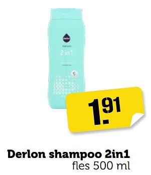Aanbiedingen Derlon shampoo 2in1 - Derlon - Geldig van 11/09/2023 tot 17/09/2023 bij Coop