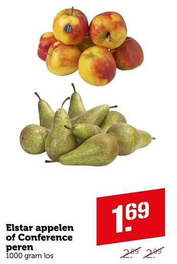 Aanbiedingen Elstar appelen of conference peren - Huismerk - Coop - Geldig van 11/09/2023 tot 17/09/2023 bij Coop