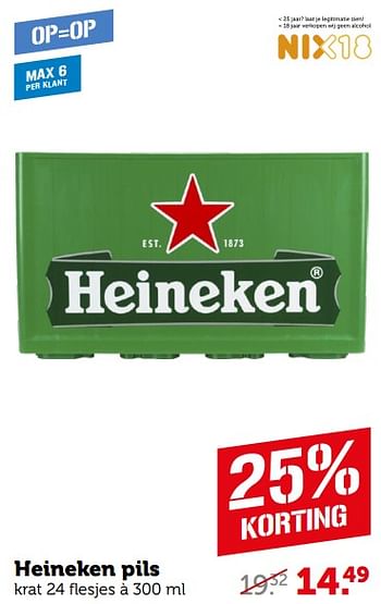 Aanbiedingen Heineken pils - Heineken - Geldig van 11/09/2023 tot 17/09/2023 bij Coop