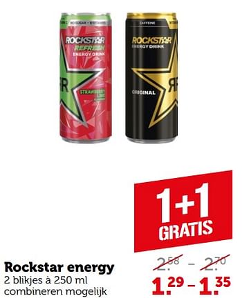 Aanbiedingen Rockstar energy - Rockstar - Geldig van 11/09/2023 tot 17/09/2023 bij Coop