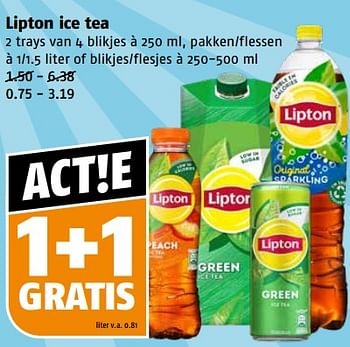 Aanbiedingen Lipton ice tea - Lipton - Geldig van 11/09/2023 tot 17/09/2023 bij Poiesz