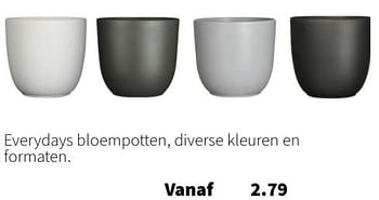 Aanbiedingen Everydays bloempotten - Huismerk - Intratuin - Geldig van 11/09/2023 tot 17/09/2023 bij Intratuin