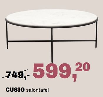 Aanbiedingen Cusio salontafel - Huismerk - Trendhopper - Geldig van 20/08/2023 tot 24/09/2023 bij Trendhopper