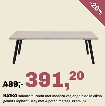 Aanbiedingen Haiko salontafel recht - Huismerk - Trendhopper - Geldig van 20/08/2023 tot 24/09/2023 bij Trendhopper