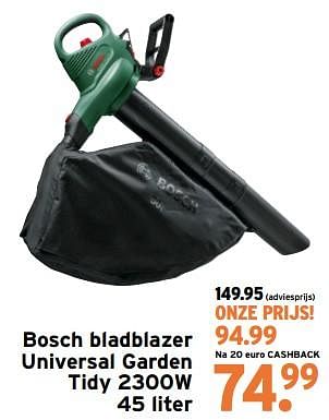 Aanbiedingen Bosch bladblazer universal garden tidy - Bosch - Geldig van 11/09/2023 tot 17/09/2023 bij Gamma