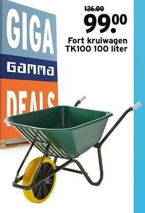Aanbiedingen Fort kruiwagen tk100 - Altrad - Geldig van 11/09/2023 tot 17/09/2023 bij Gamma