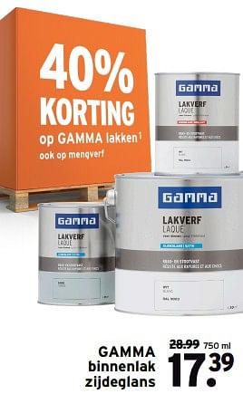 Aanbiedingen Gamma binnenlak zijdeglans - Belgian Gourmet - Geldig van 11/09/2023 tot 17/09/2023 bij Gamma