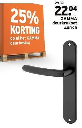 Aanbiedingen Gamma deurkrukset zurich - Belgian Gourmet - Geldig van 11/09/2023 tot 17/09/2023 bij Gamma