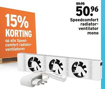 Aanbiedingen Speedcomfort radiatorventilator mono - Speedcomfort - Geldig van 11/09/2023 tot 17/09/2023 bij Gamma