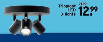 Aanbiedingen Trioplaat led 3-lichts - Huismerk - Gamma - Geldig van 11/09/2023 tot 17/09/2023 bij Gamma