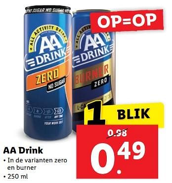 Aanbiedingen Aa drink - AA-Drink - Geldig van 11/09/2023 tot 17/09/2023 bij Lidl
