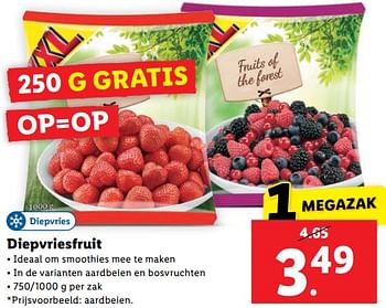 Aanbiedingen Diepvriesfruit - Huismerk - Lidl - Geldig van 11/09/2023 tot 17/09/2023 bij Lidl