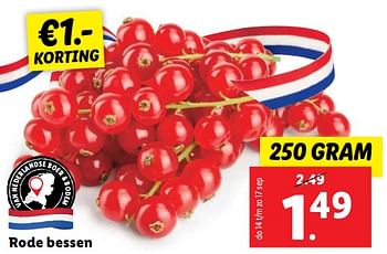 Aanbiedingen Rode bessen - Huismerk - Lidl - Geldig van 11/09/2023 tot 17/09/2023 bij Lidl