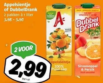 Aanbiedingen Appelsientje of dubbeldrank - Huismerk Poiesz - Geldig van 11/09/2023 tot 17/09/2023 bij Poiesz