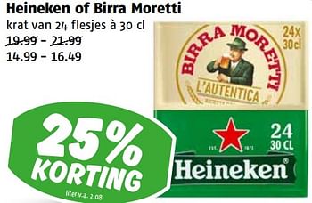 Aanbiedingen Heineken of birra moretti - Huismerk Poiesz - Geldig van 11/09/2023 tot 17/09/2023 bij Poiesz