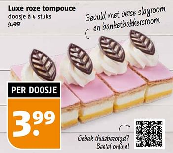 Aanbiedingen Luxe roze tompouce - Huismerk Poiesz - Geldig van 11/09/2023 tot 17/09/2023 bij Poiesz