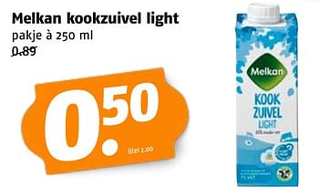 Aanbiedingen Melkan kookzuivel light - Melkan - Geldig van 11/09/2023 tot 17/09/2023 bij Poiesz