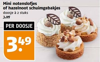 Aanbiedingen Mini notenslofjes of hazelnoot schuimgebakjes - Huismerk Poiesz - Geldig van 11/09/2023 tot 17/09/2023 bij Poiesz